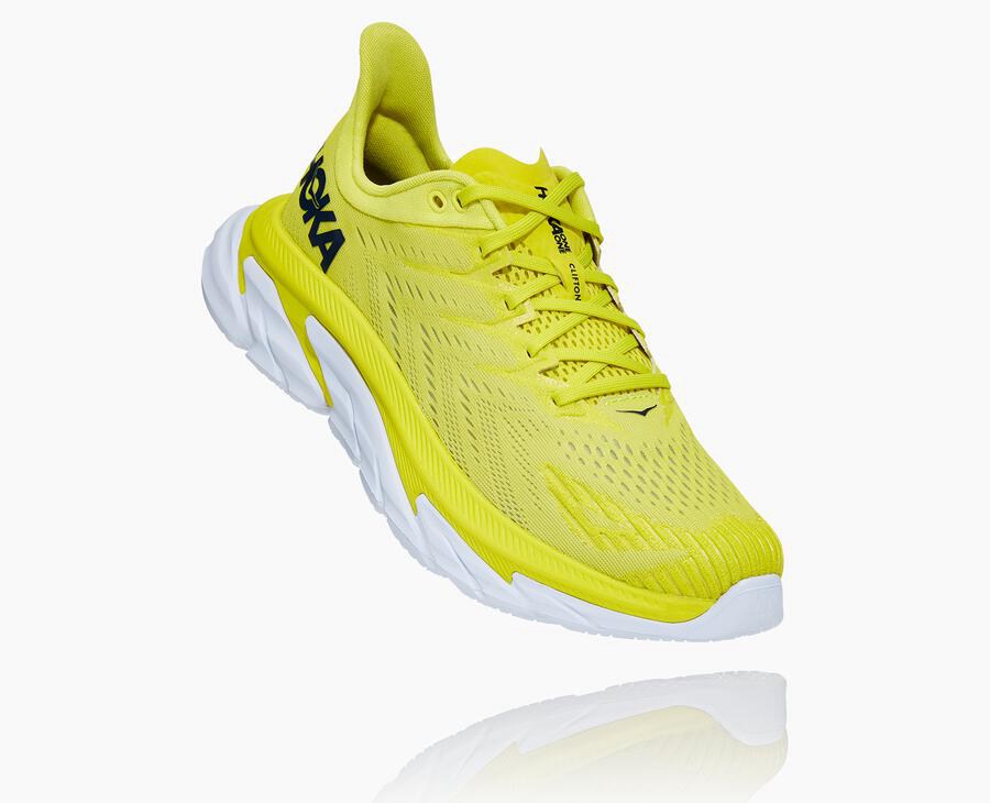 Hoka One One Running Shoes Mens Fluorescence - Clifton Edge - 84031AUEG